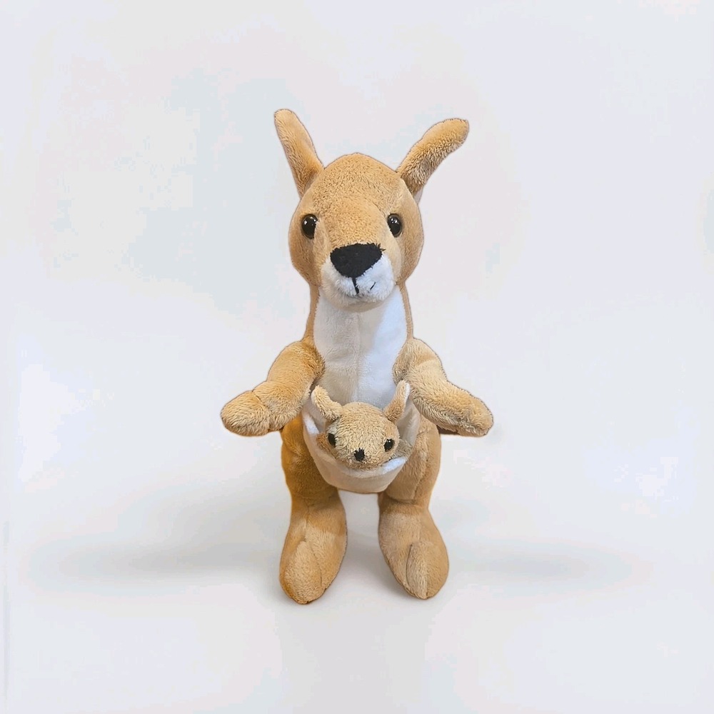 Mommy Kangaroo With Baby In Pouch By Wishpets Saandra Plush Stuffed Animal